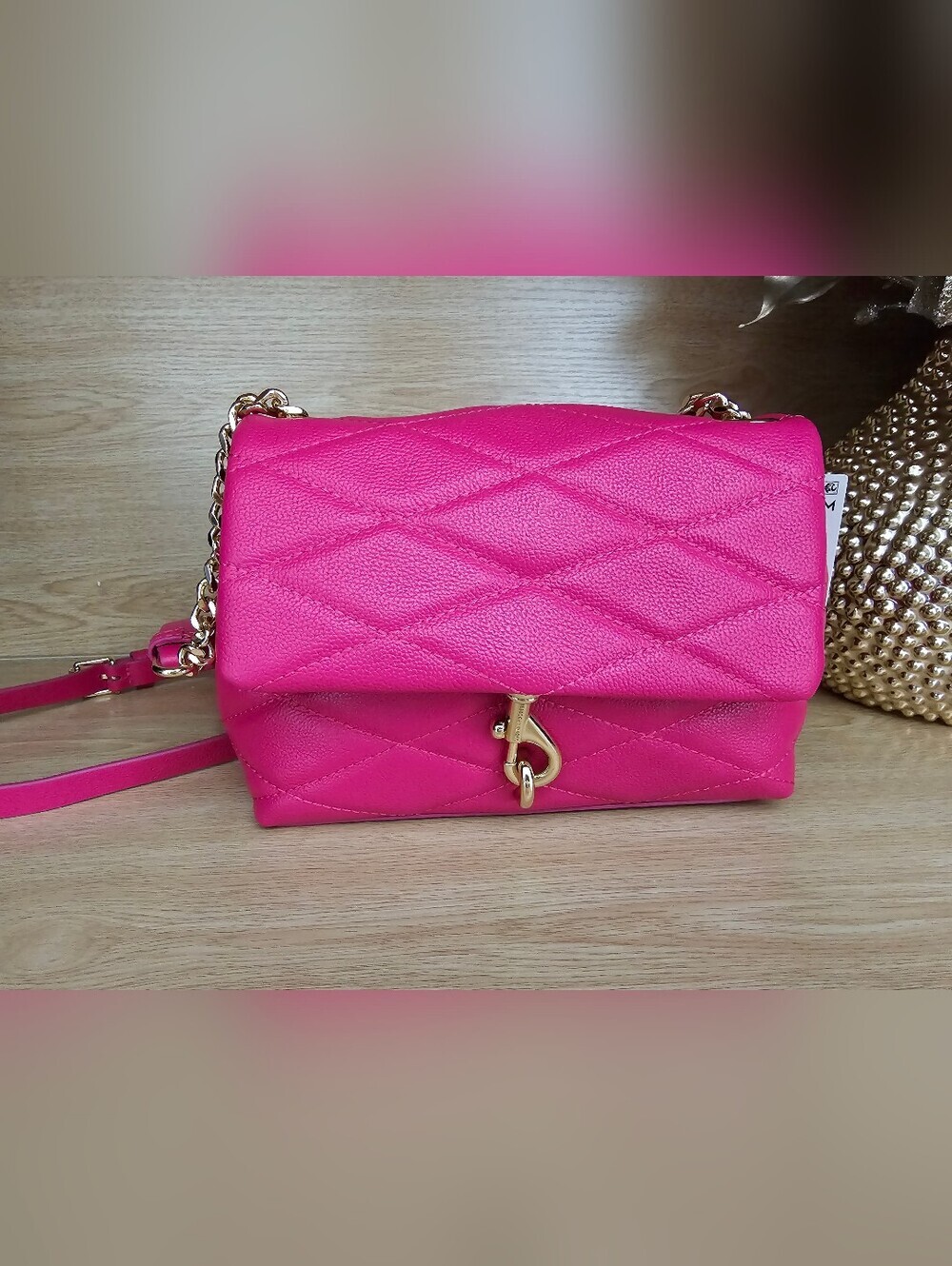 Rebecca Minkoff Edie Diamond quilt crossbody bag.